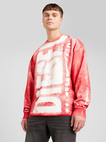 DIESEL Sweatshirt 'S-BUNT-BISC' in Red: front