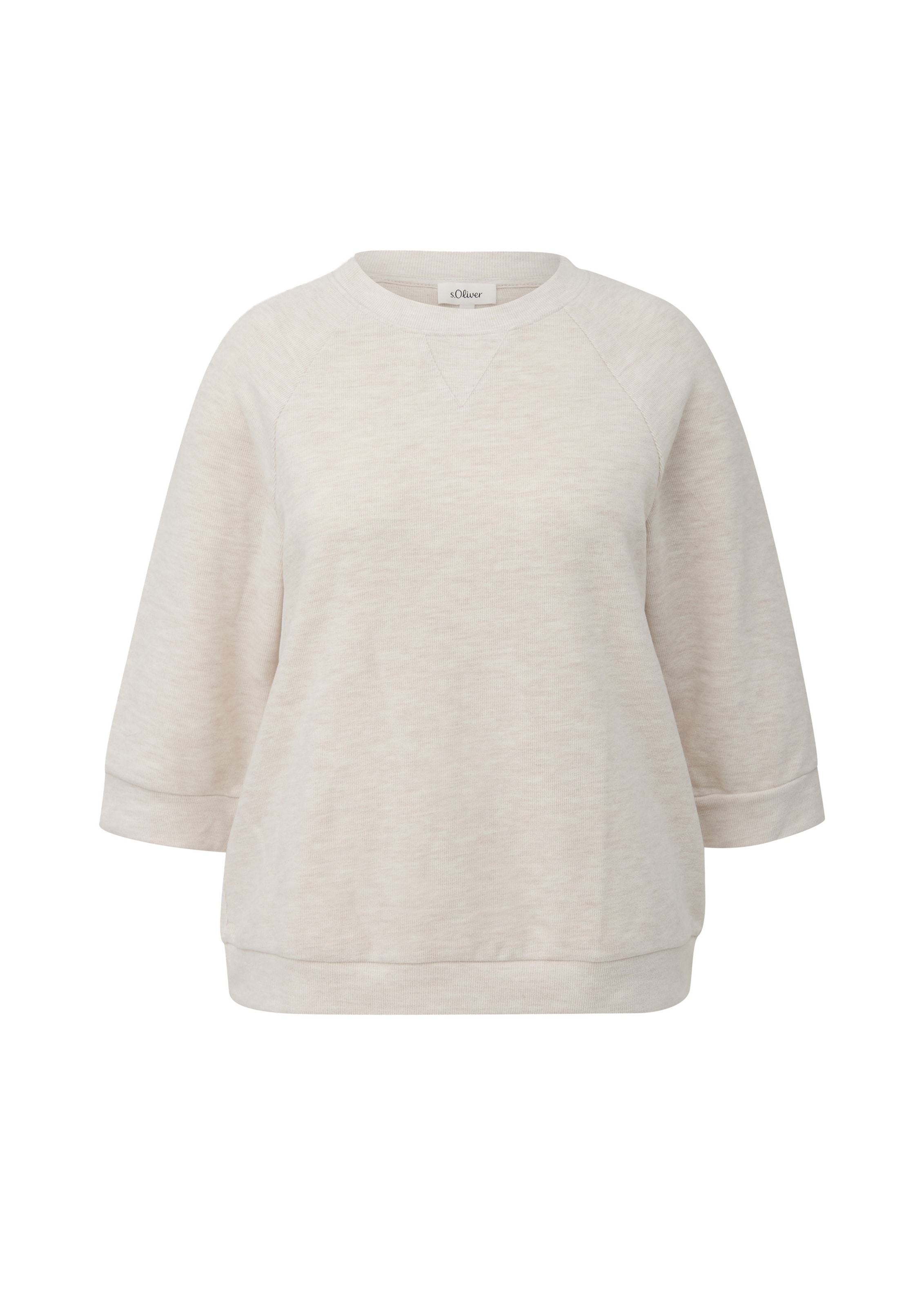 s.Oliver CURVE Sweatshirt in Beige: front
