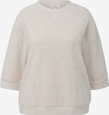 Sweat-shirt s.Oliver CURVE en beige : devant