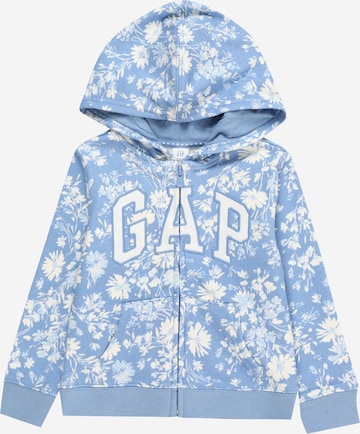 GAP - Sudadera con cremallera en azul: frente