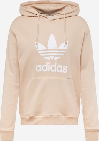 smėlio ADIDAS ORIGINALS Megztinis be užsegimo 'Adicolor Classics Trefoil': priekis