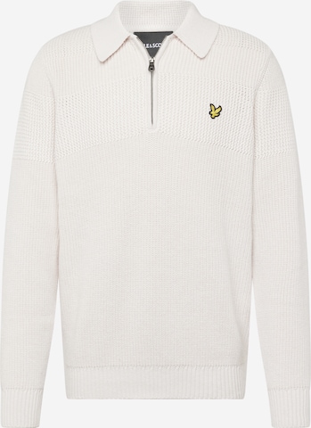 Pulover de la Lyle & Scott pe bej: față