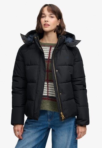Superdry & Co Tussenjas in Zwart: voorkant