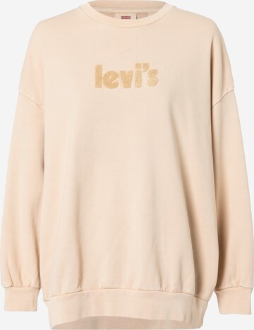 Sweat-shirt LEVI'S en beige : devant