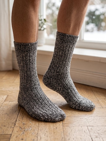 sockenkauf24 Skarpety 'Norweger Wollsocken' w kolorze szary
