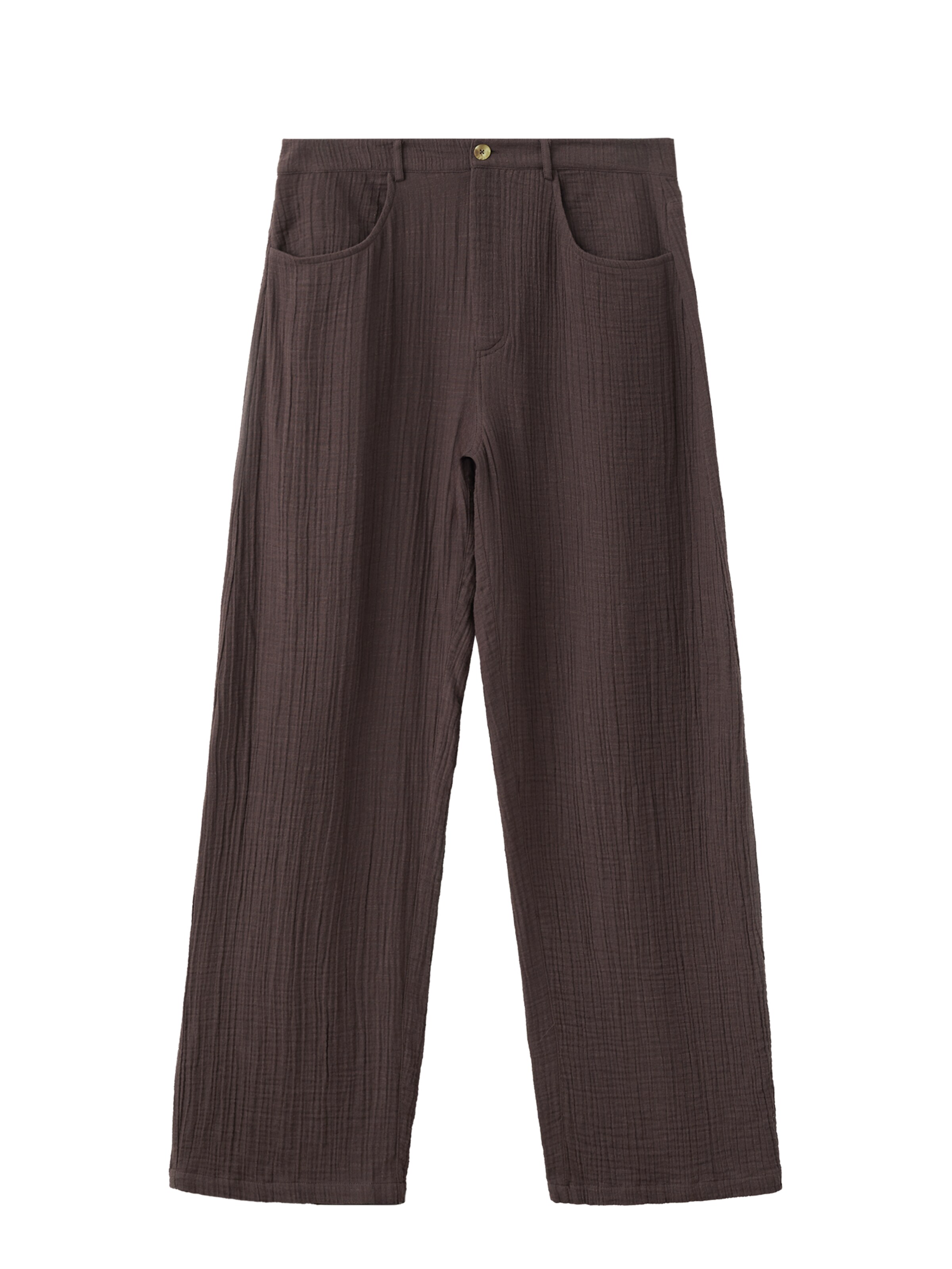 MANGO Loosefit Broek 'CALELLA' in Bruin: voorkant