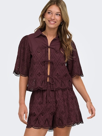ONLY Bluse 'ONLFRANI' in Braun
