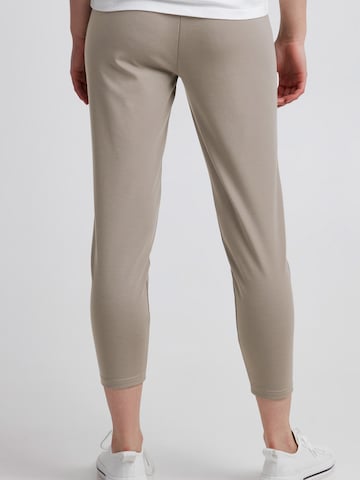 ICHI Slim fit Pleat-Front Pants 'KATE' in Grey