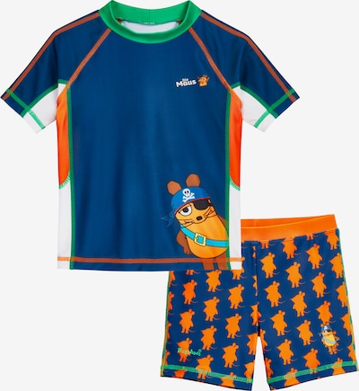 PLAYSHOES UV-suoja 'Pirat' värissä tummansininen / vihreä / tummanoranssi / viininpunainen, Tuotenäkymä