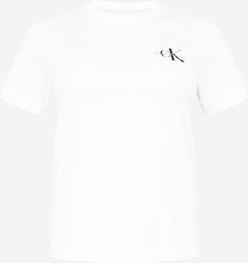 Maglietta di Calvin Klein Jeans Curve in bianco: frontale