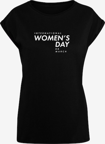 Merchcode Shirt 'WD - International Women's Day' in Zwart: voorkant