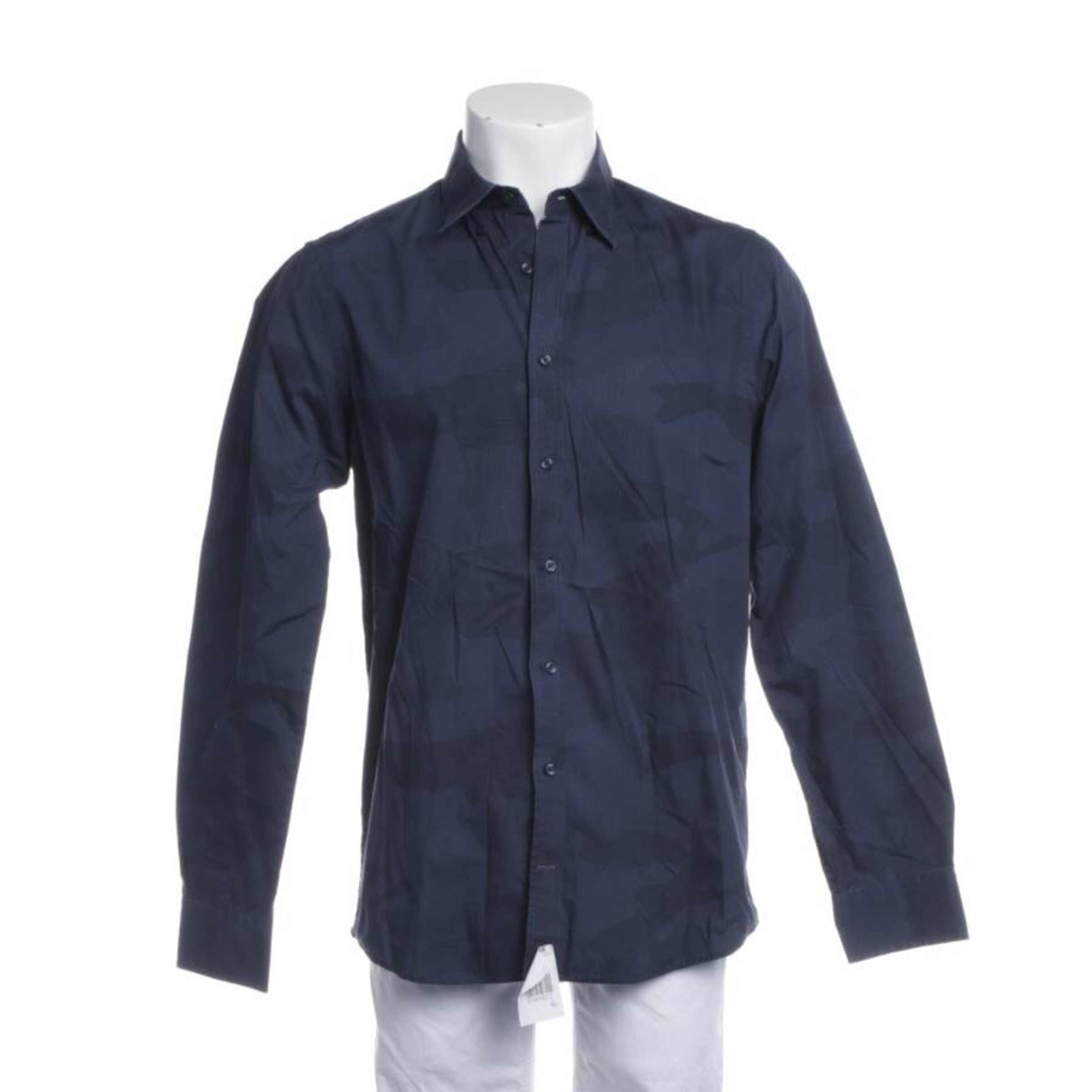 TOMMY HILFIGER Button Up Shirt in M in Blue: front
