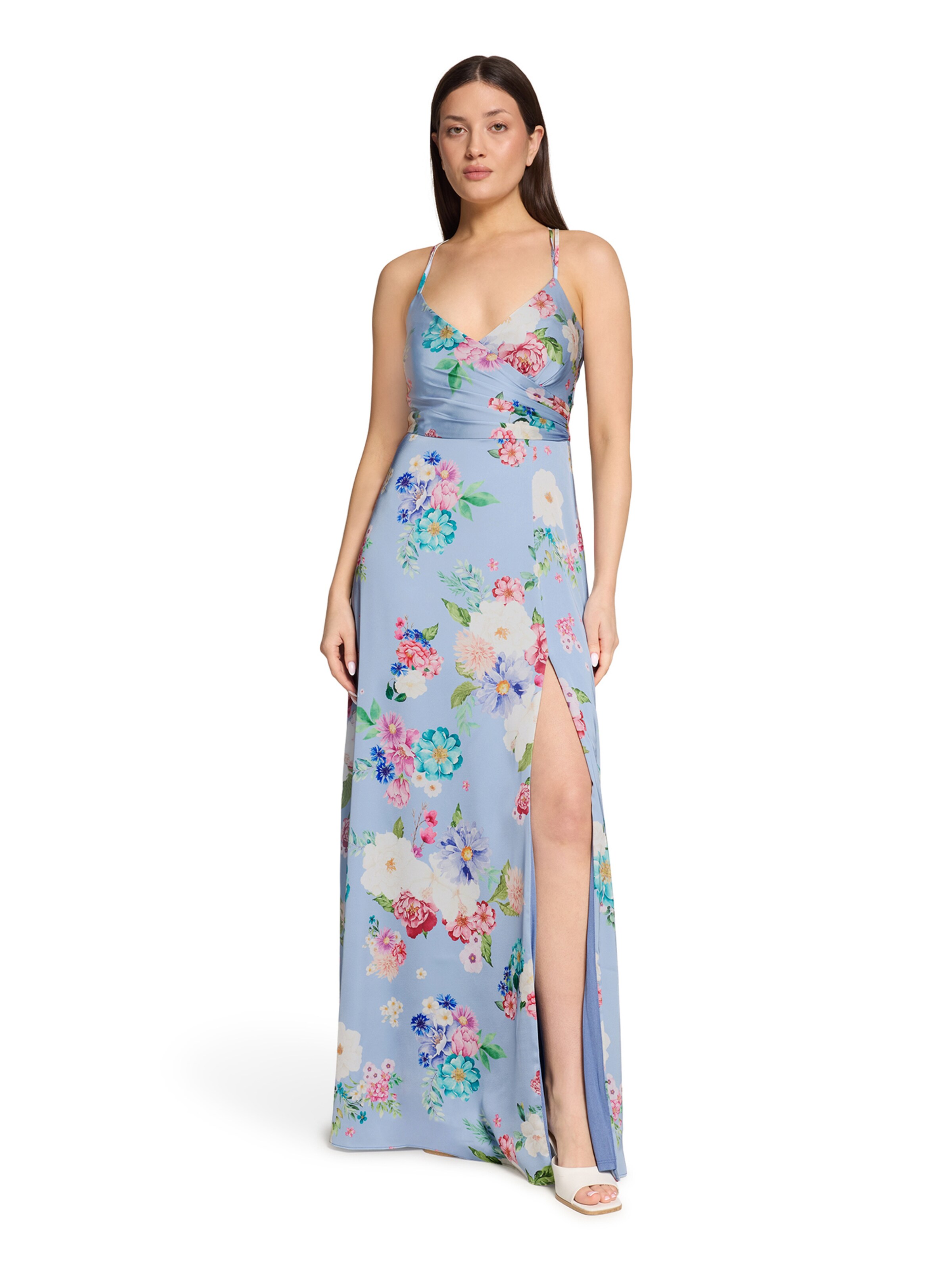 Robe Vera Mont en bleu : devant