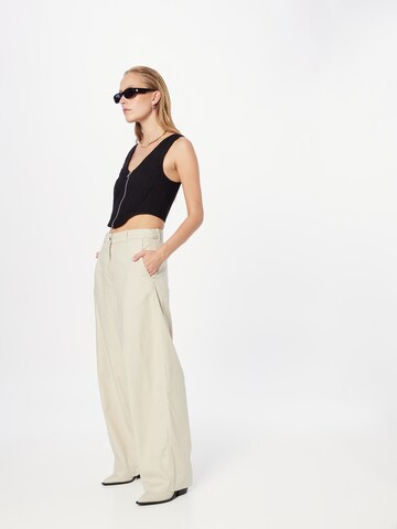 WEEKDAY Loose fit Trousers 'Elio' in Beige