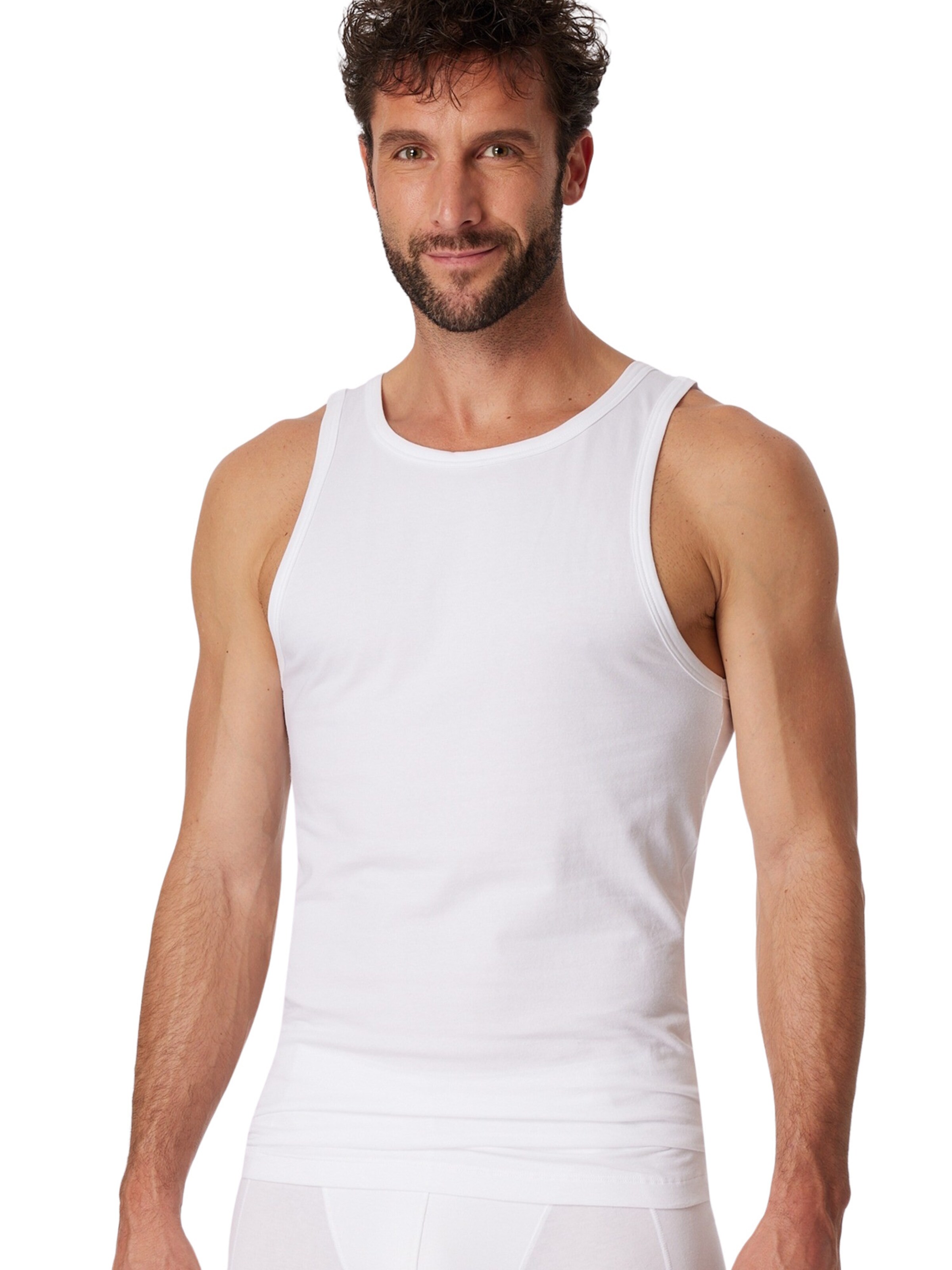 SCHIESSER Onderhemd in Zwart: voorkant