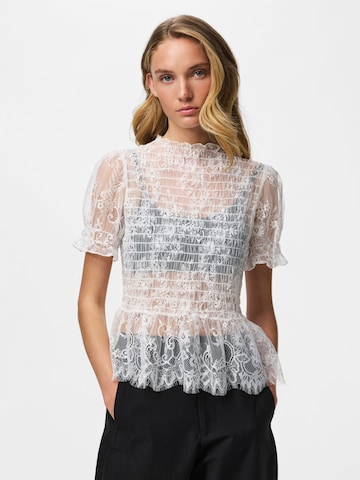 Chemisier 'PCJilly' PIECES en blanc : devant
