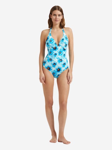 Costume intero di Vilebrequin in blu: frontale