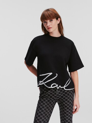 Karl Lagerfeld Sweatshirt in Zwart: voorkant