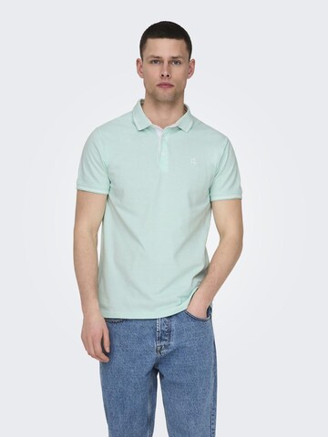 Only & Sons Shirt 'FLETCHER' in Blauw: voorkant