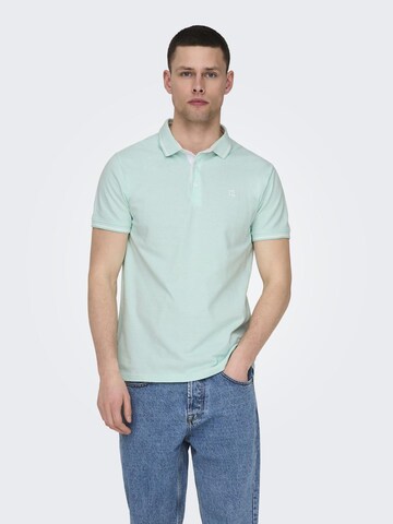 T-Shirt 'FLETCHER' Only & Sons en bleu : devant