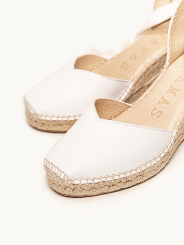 Alhamas - Sandalias 'Alpargata Cuña 7 cm' en blanco