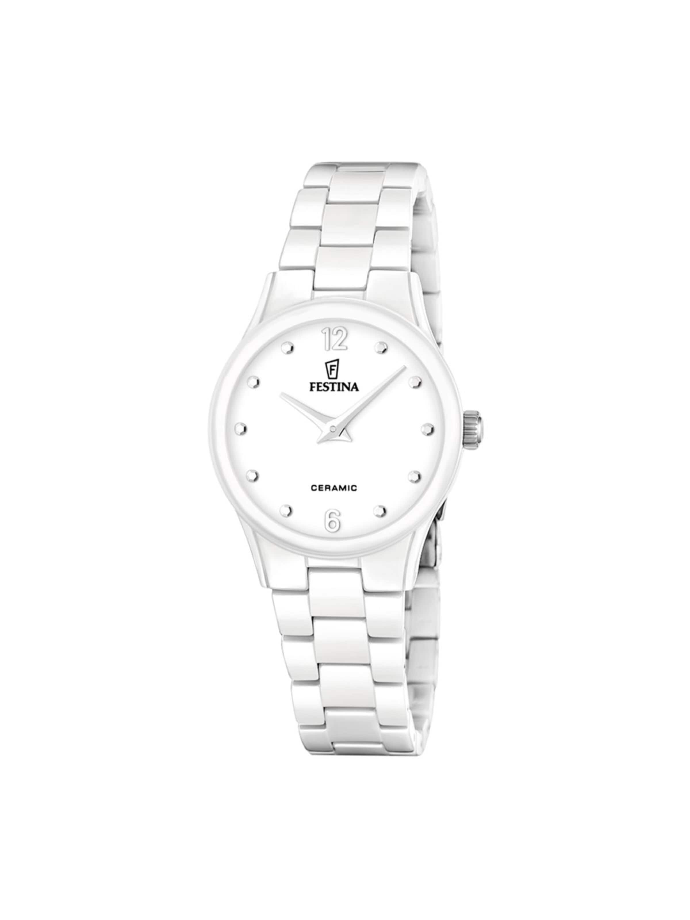 Montre à affichage analogique FESTINA en blanc : devant