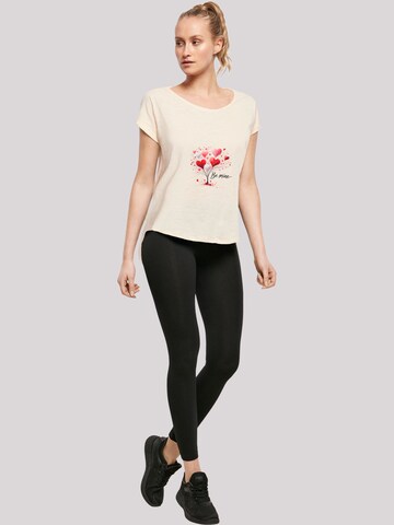 F4NT4STIC Shirt 'Herzbaum Be Mine!' in Beige