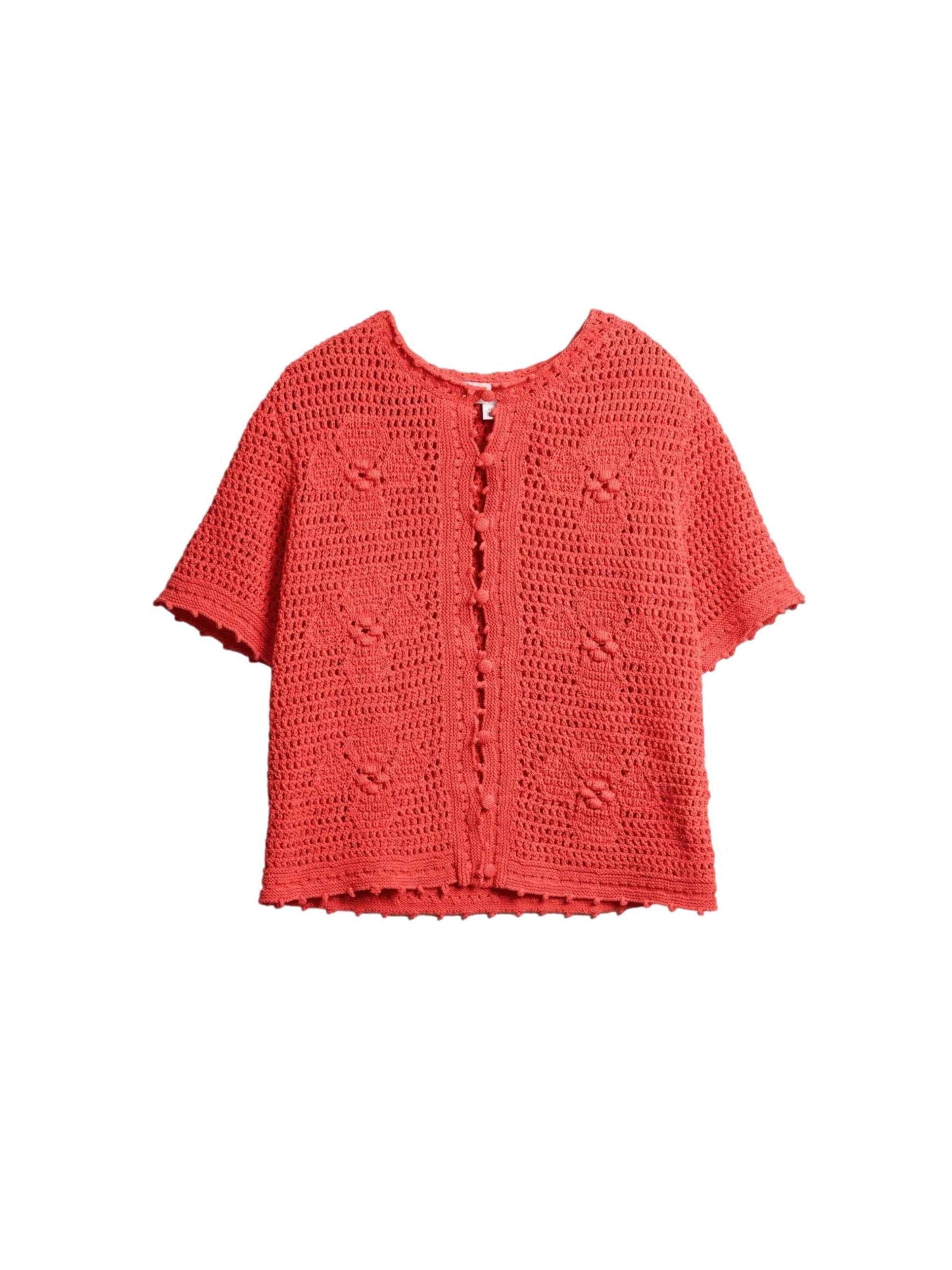 Cardigan Bhoem en rose : devant