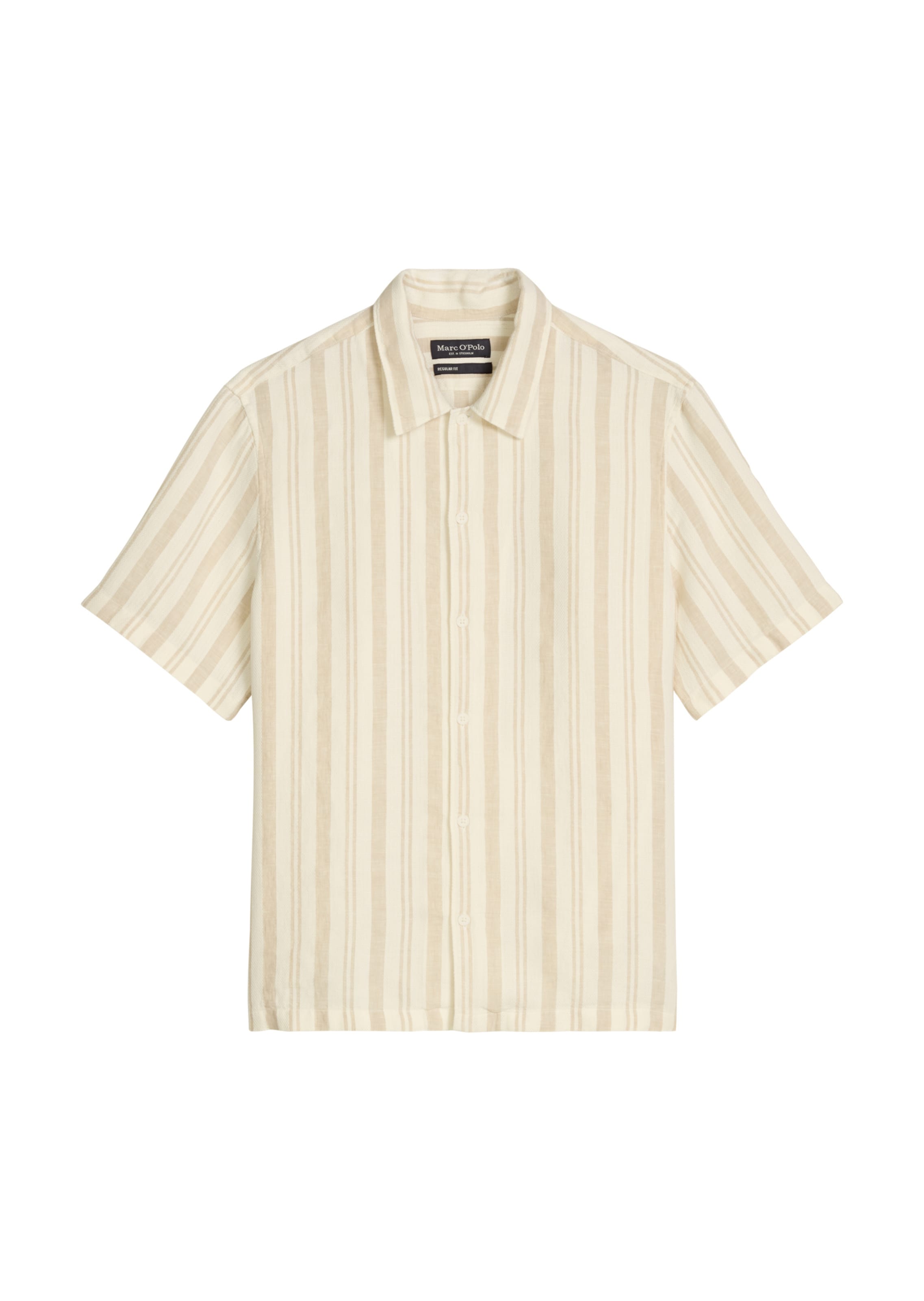 Marc O'Polo Button Up Shirt in Beige: front