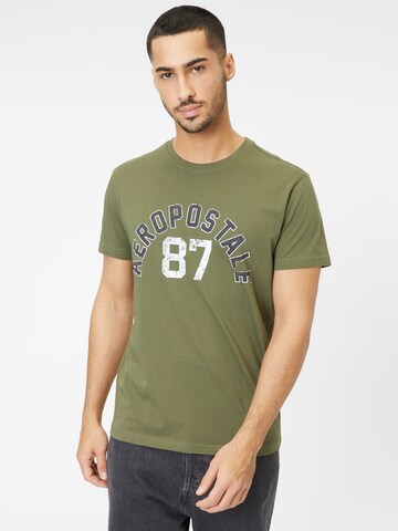 T-Shirt AÉROPOSTALE en vert : devant