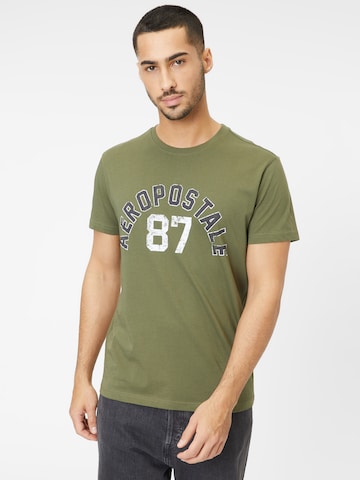 Tricou de la AÉROPOSTALE pe verde: față