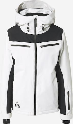 SOS Black SnowOutdoor jakna 'Valley' - bijela boja: prednji dio