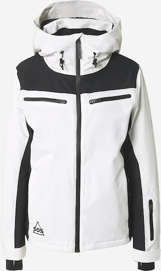 SOS Black Snow Outdoor Jacket 'Valley' in Black / White, Item view