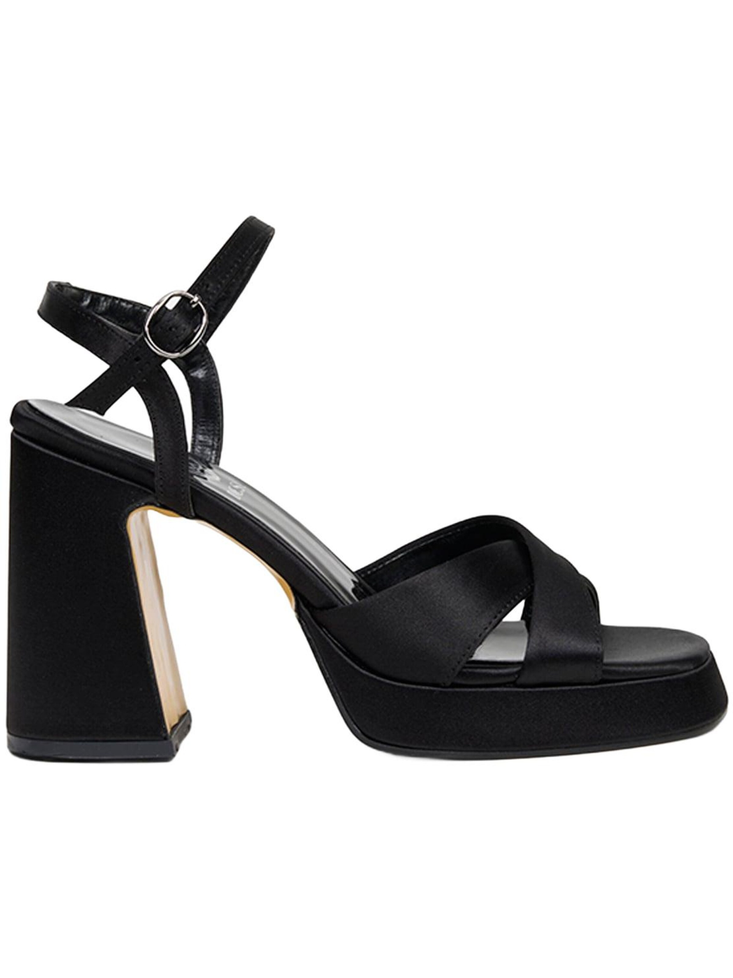 Desa Sandalen met riem 'Pumps' in Zwart: voorkant