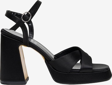 Desa Sandalen met riem 'Pumps' in Zwart: voorkant