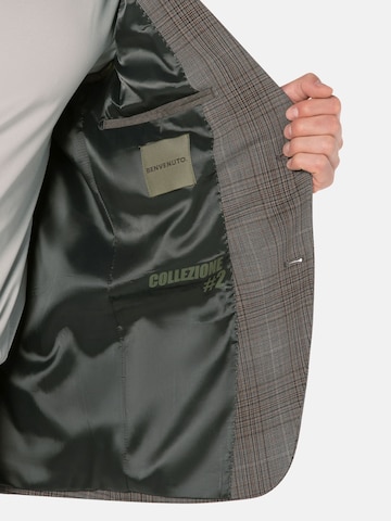 BENVENUTO Slim fit Business-colbert in Bruin