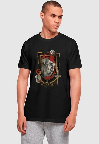 ABSOLUTE CULT Shirt 'Harry Potter - Gryffindor Shield' in Black: front