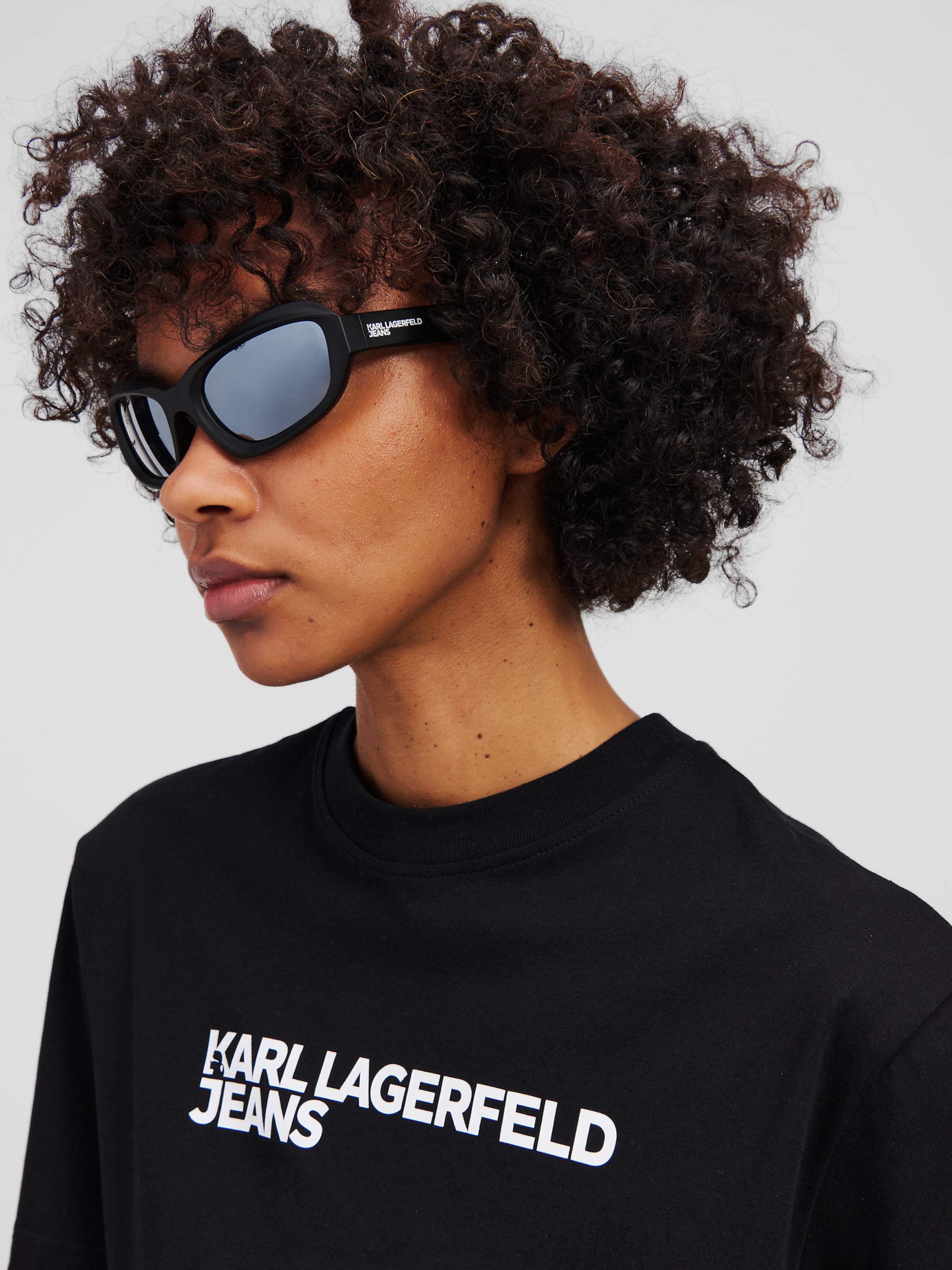 Karl Lagerfeld Γυαλιά ηλίου ' SONNENBRILLE MIT KLJ-LOGO ' σε μαύρο: μπροστά
