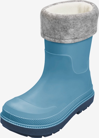 Guminiai batai iš PLAYSHOES, spalva – neoninė mėlyna / margai pilka, Prekių apžvalga