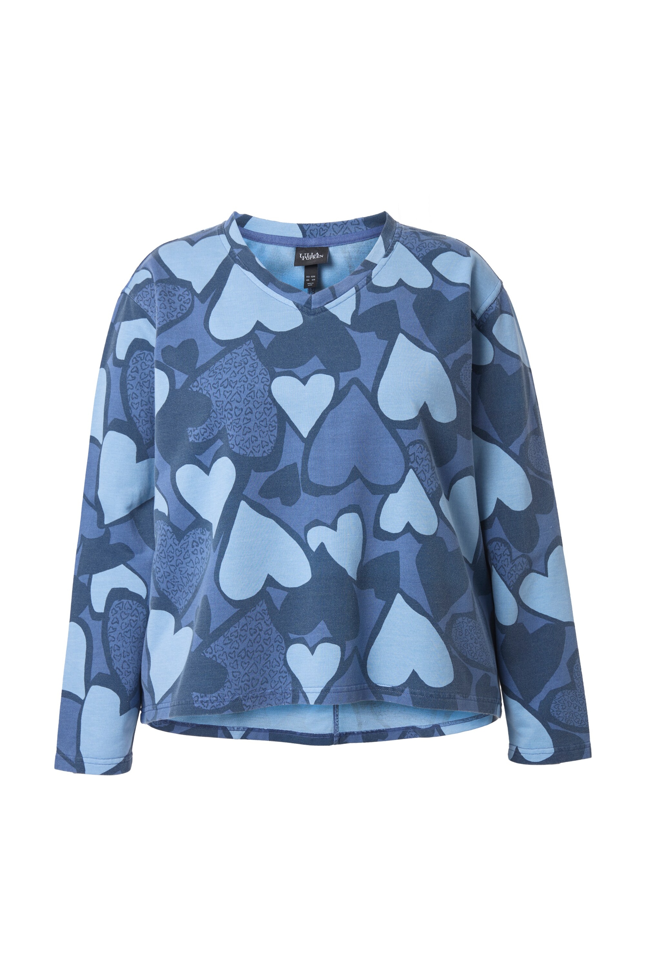 Ulla Popken Sweatshirt in Blau: Vorderseite