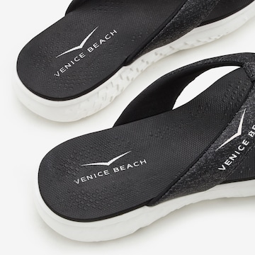 VENICE BEACH T-Bar Sandals in Black