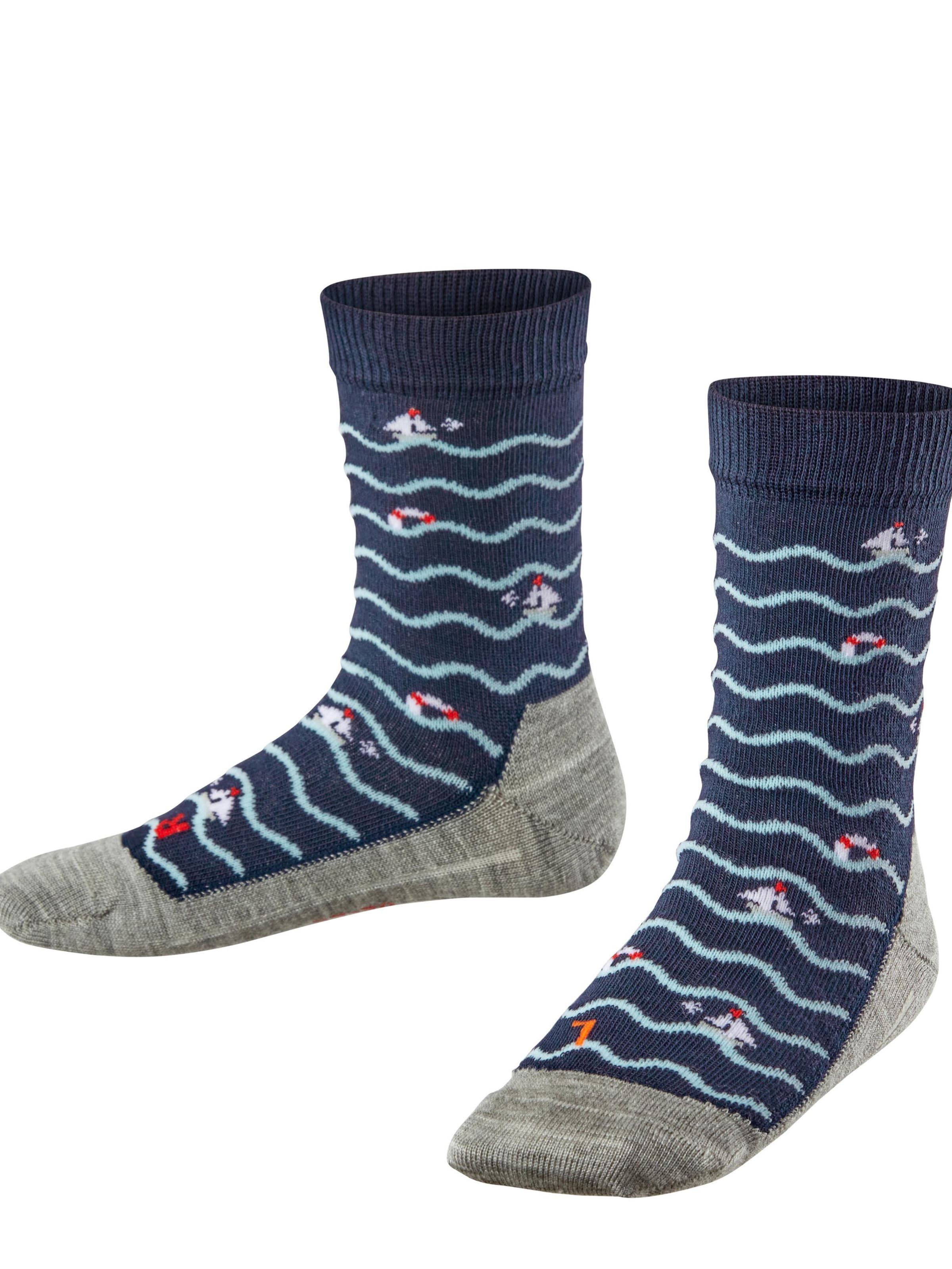 FALKE Socks 'Active Sailing Boats' in Blue: front