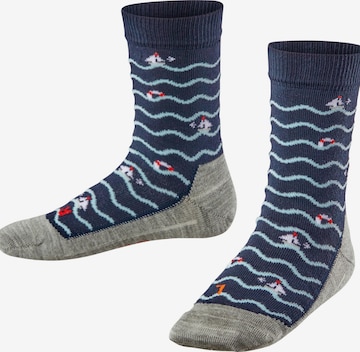 FALKE Socks 'Active Sailing Boats' in Blue: front
