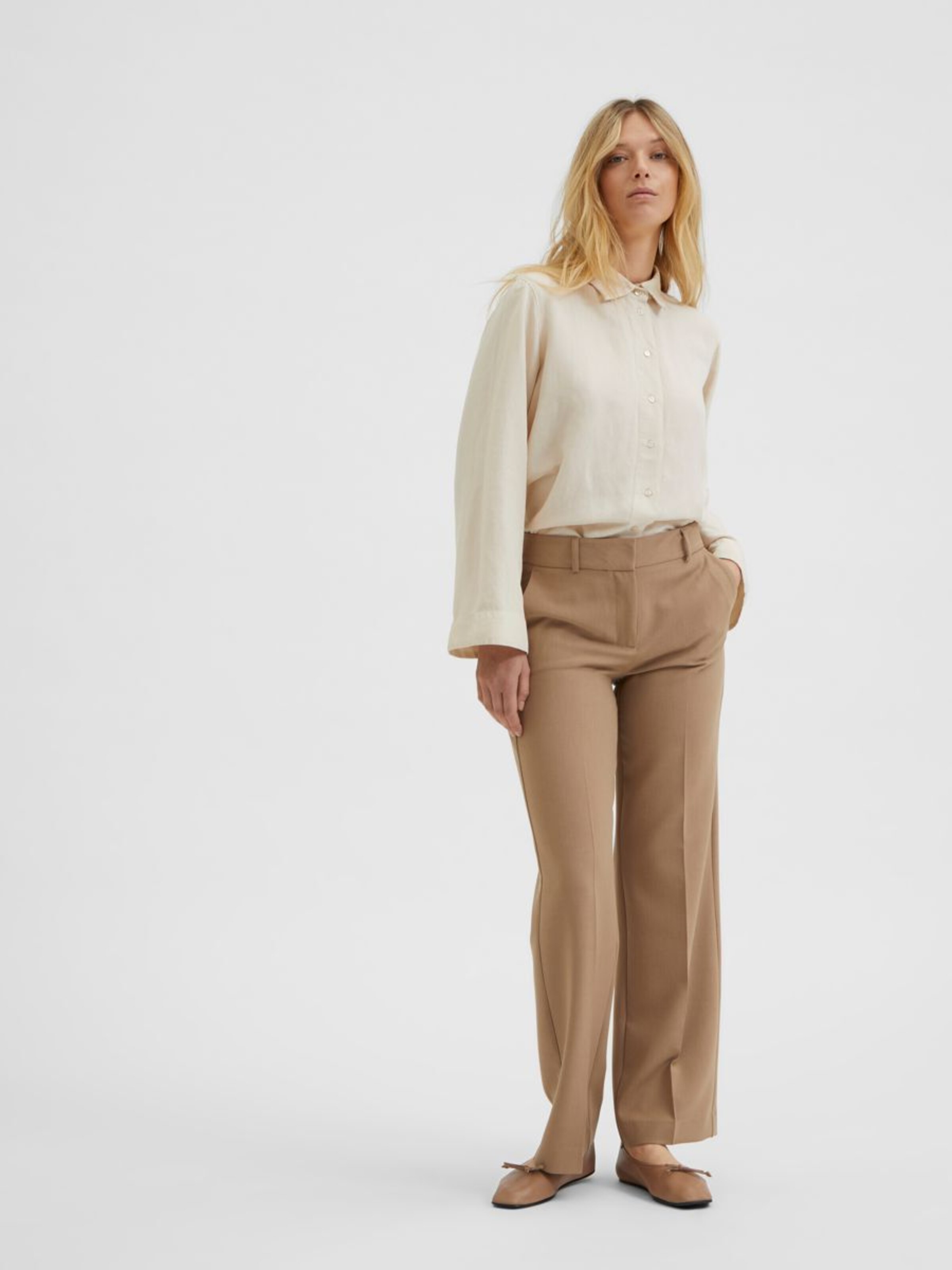 Frauen Große Größen SELECTED FEMME Hose in Braun - XR96148 Frauen Große Größen SELECTED FEMME Hose in Braun - XR96148