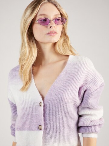 ABOUT YOU Knit Cardigan 'Silva' in Purple