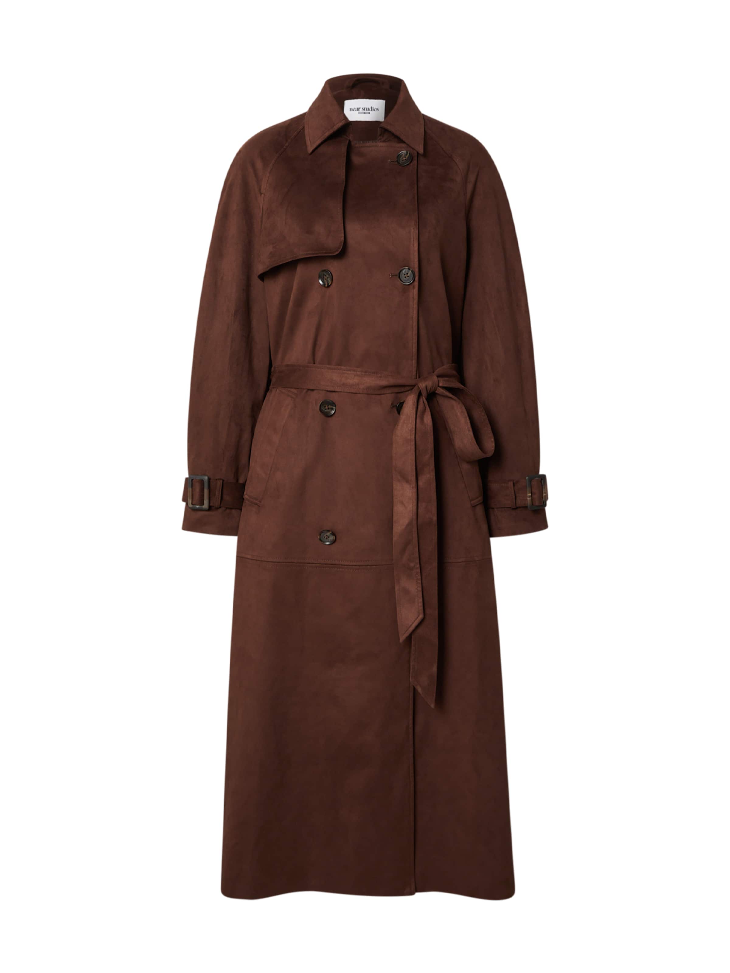 noar studios Přechodný kabát – hnědá: přední strana