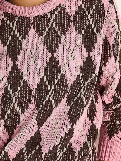 Pullover in S-L Bianco Lucci di colore marrone / rosa antico / bianco, Visualizzazione prodotti