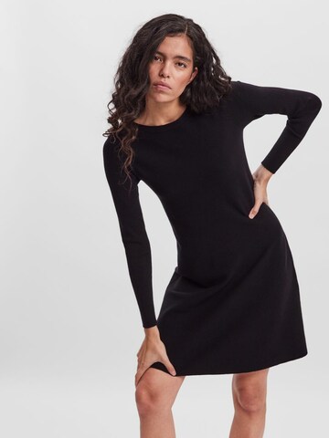 VERO MODA Gebreide jurk in Zwart