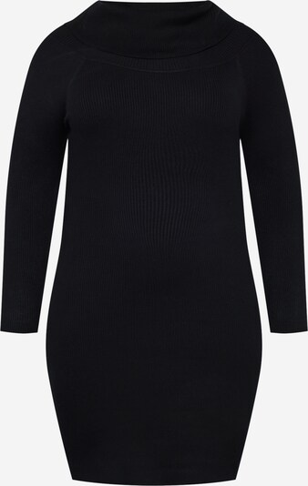 Cotton On Curve Strikkekjole i svart, Produktvisning