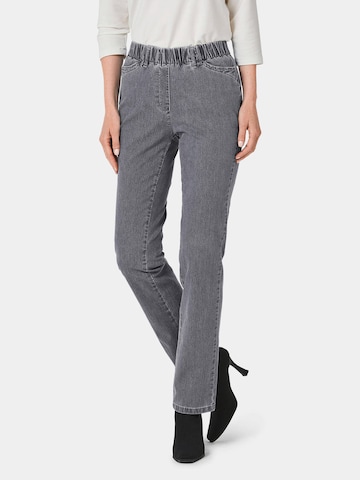 Goldner Regular Jeans 'Louisa' in Grijs: voorkant
